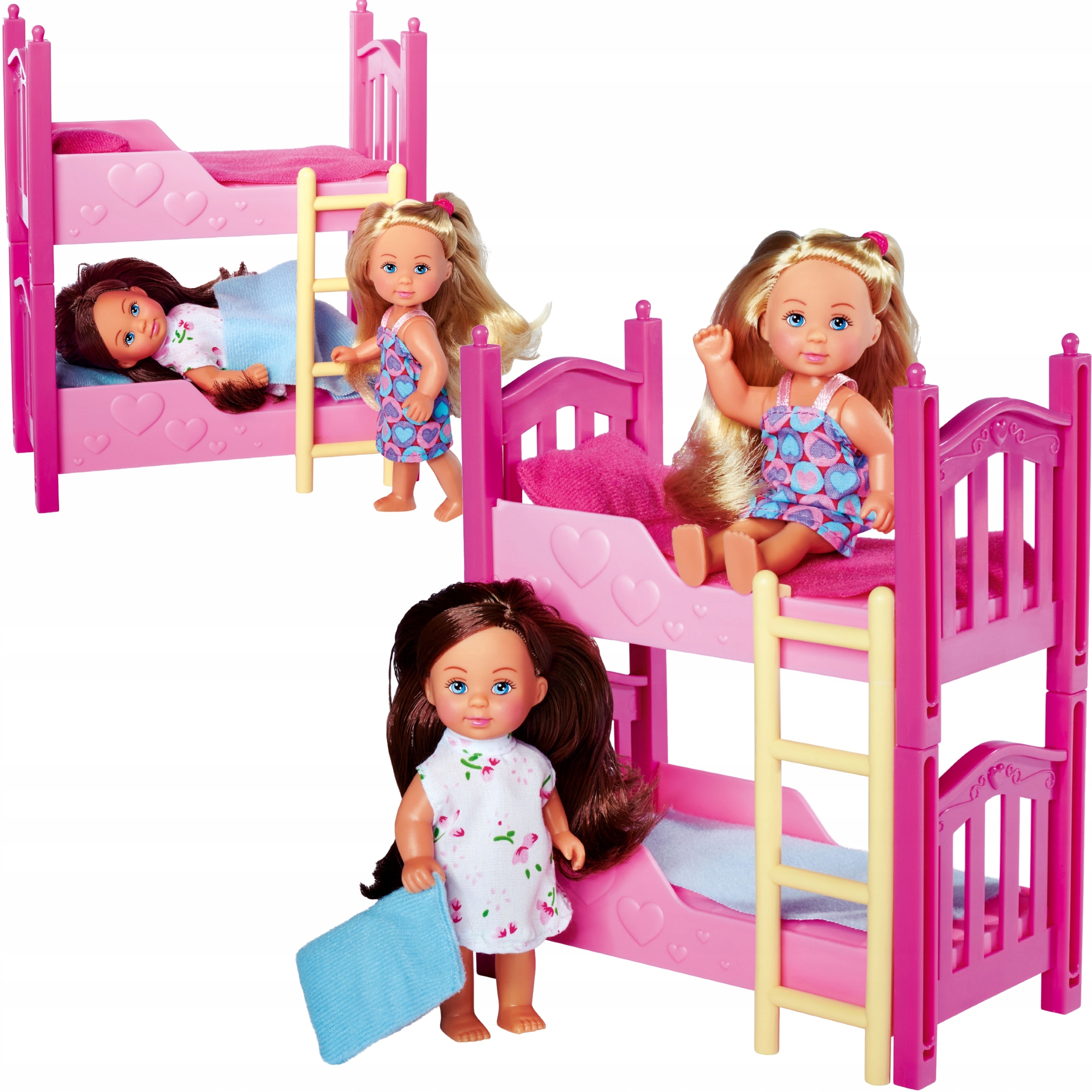 Simba Evi Love Stockbett Mit 2 Puppen - Spielset Für Kinder Ab 3 Jahren