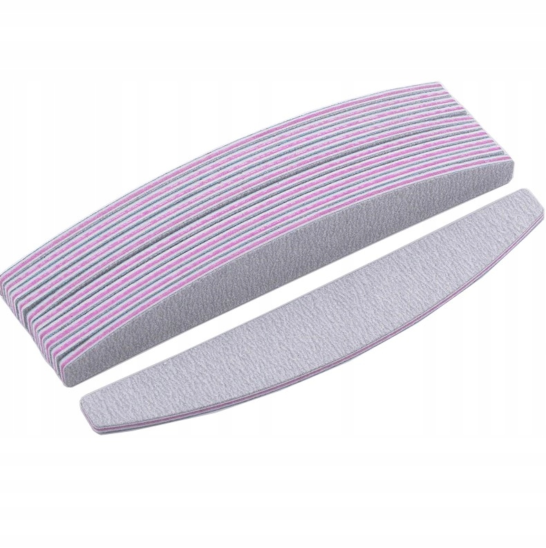 10x Pilnik łódka zebra do paznokci żel 150/150