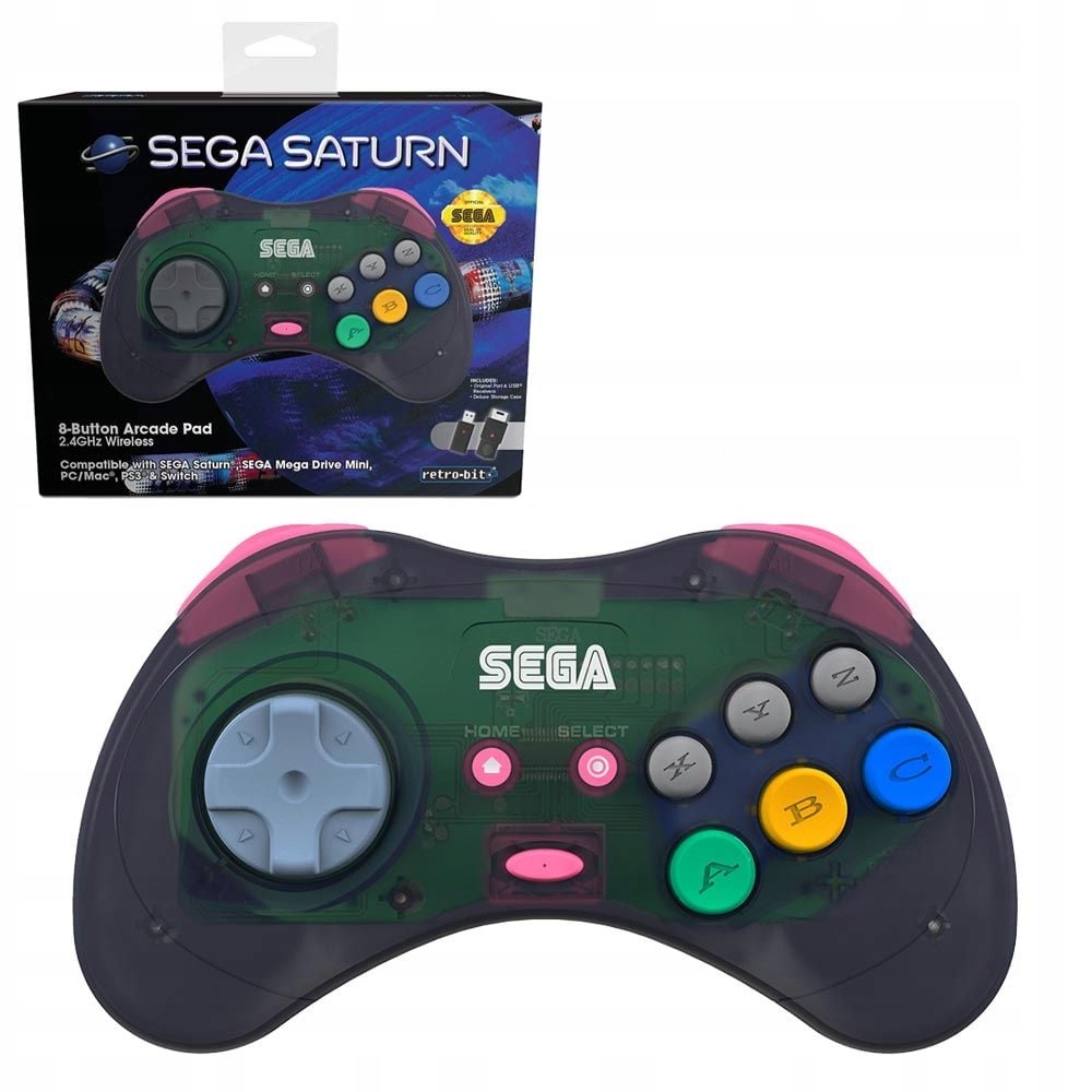 Retro-Bit Sega Saturn 2.4G M2 Grey