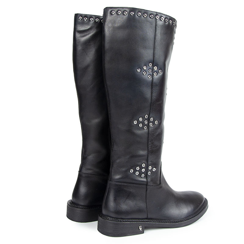 CARINII B9853 KOZAKI OFICERKI SKÓRA LICO CZARNE 38 Marka Carinii