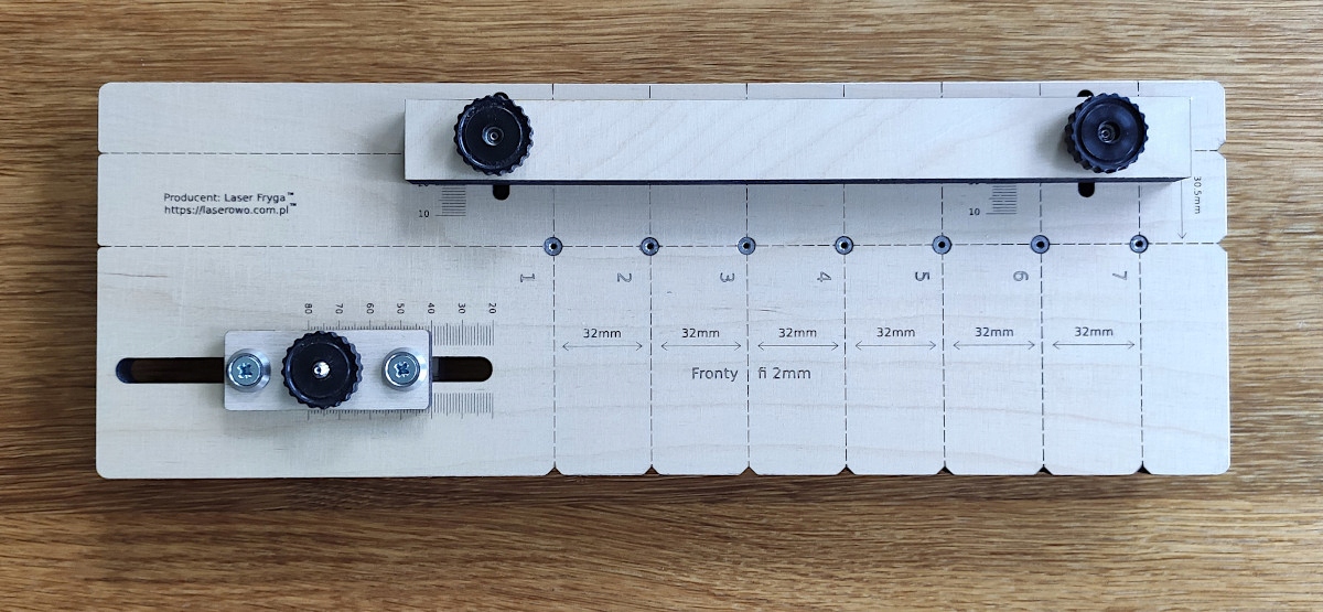 Šablona pro přední část zásuvek – Blum/GTV/Grass a další