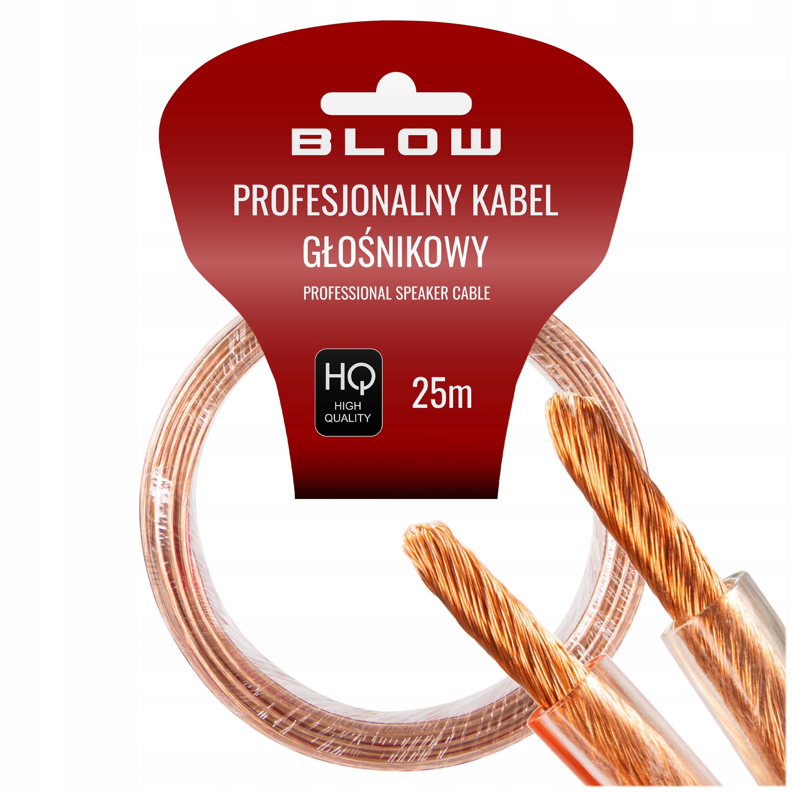 PROFESJONALNY KABEL PRZEWÓD GŁOŚNIKOWY DWUŻYŁOWY SZPULA LED 2x0,75mm 25m