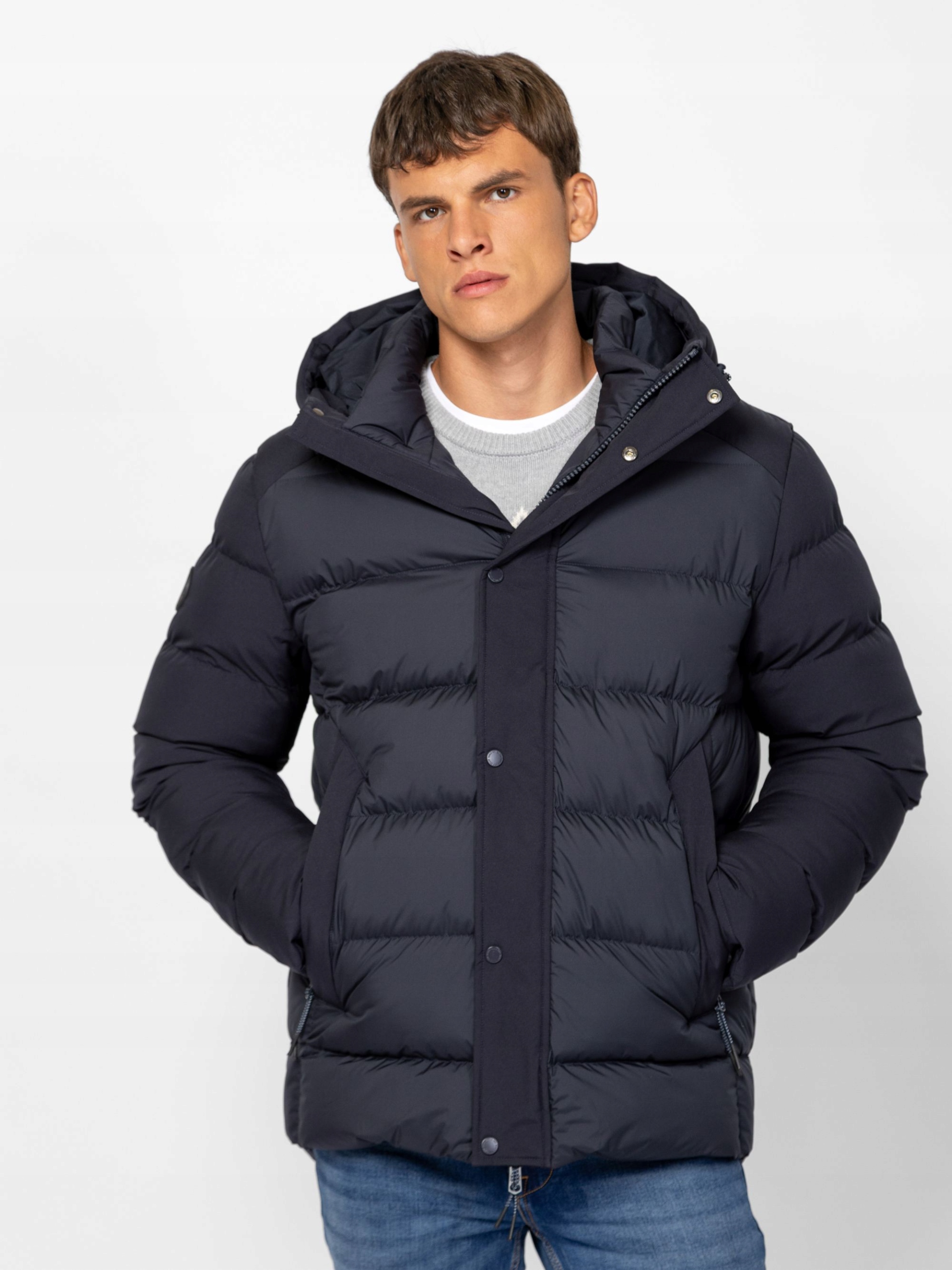 Heavy Tools Pánská Zimní Bunda S Kapucí Narik Navy Tmavě Modrá 3XL