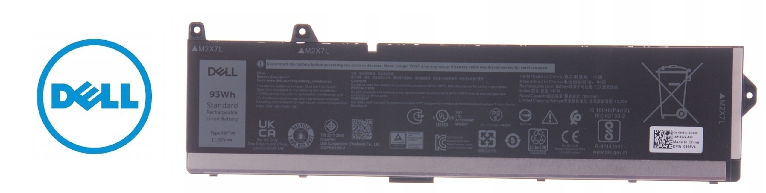 Nová Originální Baterie Dell Precision 7770 7670 7680 7780 Model: X9FTM