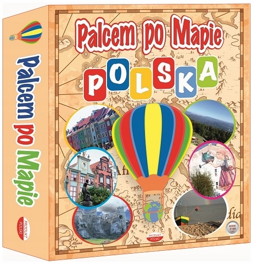 Edukacyjna GRA PLANSZOWA dla Dziecka ROZWIJAJĄCA Gra Palcem po mapie Polska