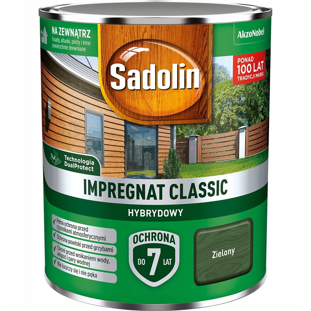 Sadolin impregnat do drewna Classic Zielony 0,75L