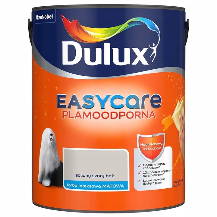 Dulux Easy Care Barva Odolná Proti Skvrnám Pevná Šedá Béžová 5L