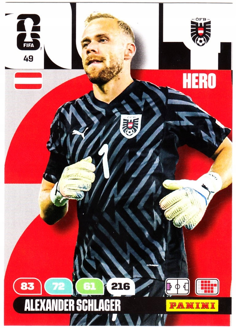 Karta Kolekcjonerska Panini Fifa World Cup 2026 Core Alexander Schlager 49