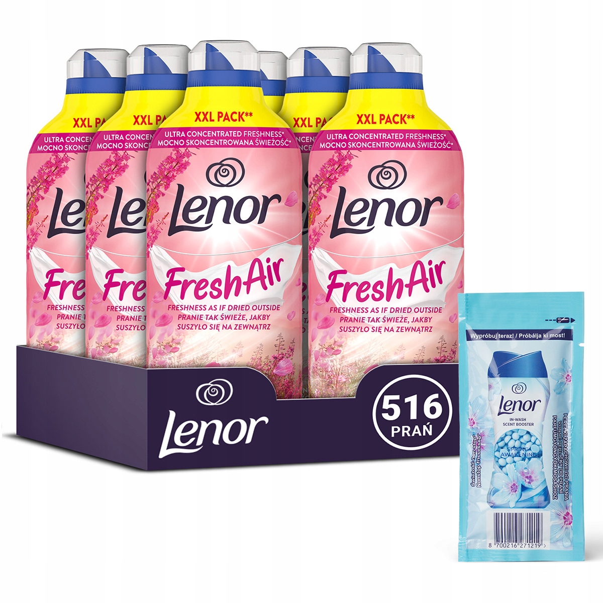 Lenor Fresh Air Płyn do płukania tkanin Pink Blossom 1,2L 516 prań