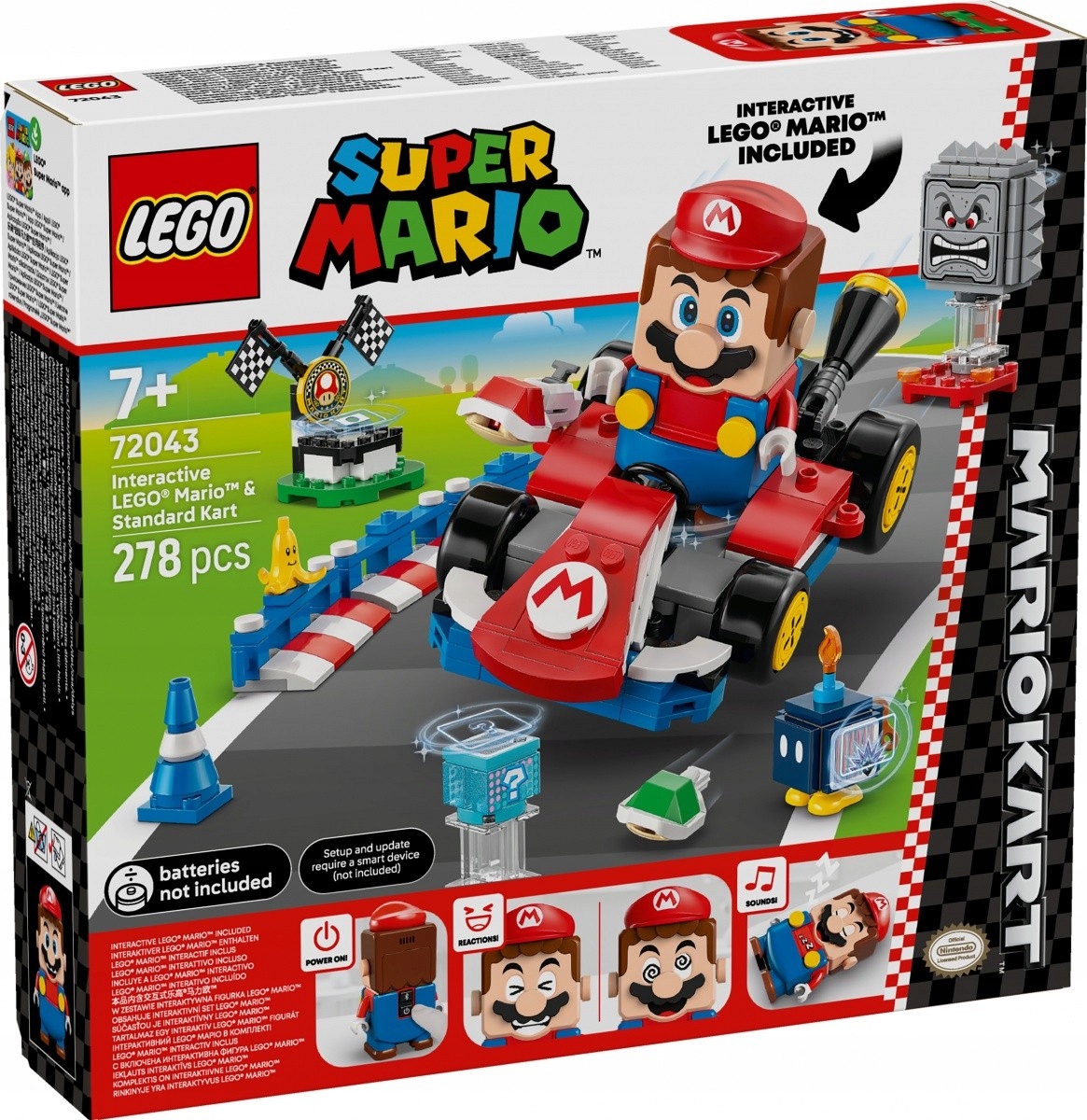 Stavebnice Mario 72043 Mario Kart Interaktivní figurka Lego Maria a