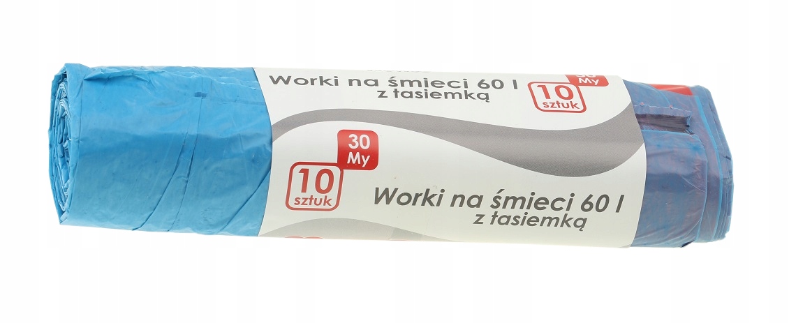 

Worki Na Śmieci Z Taśmą Ściągającą 60 L 10 sztuk