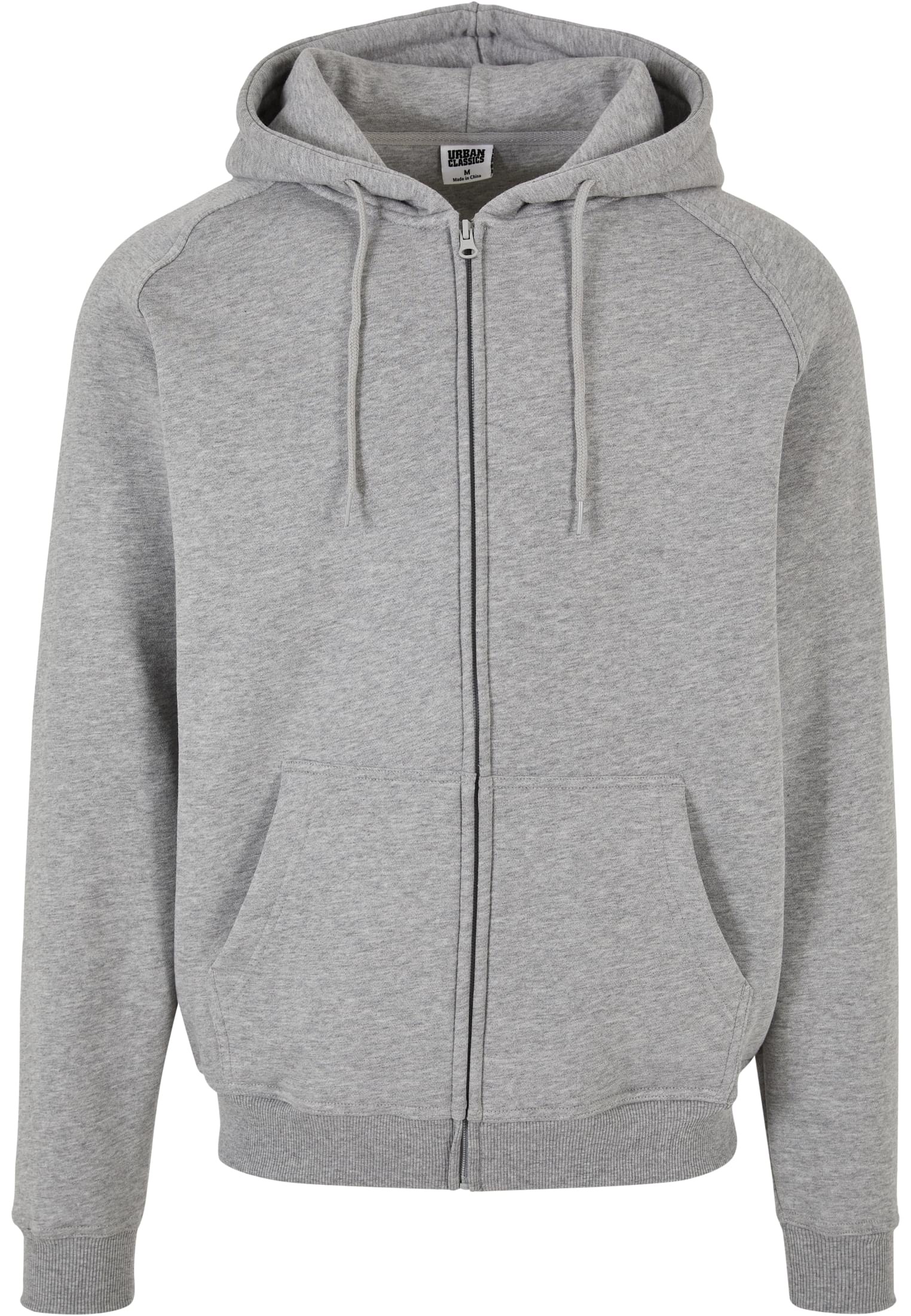 Urban Classics Pánská mikina na zip s kapucí Šedá XXL