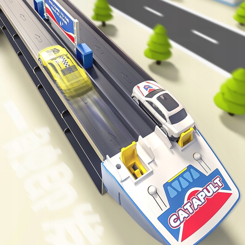 ZESTAW CIĘŻARÓWKA TRANSPORTER WALIZKA NA RESORAKI LAWETA 10 AUTKA + AKC Model VO35WPSCFUBXWY51