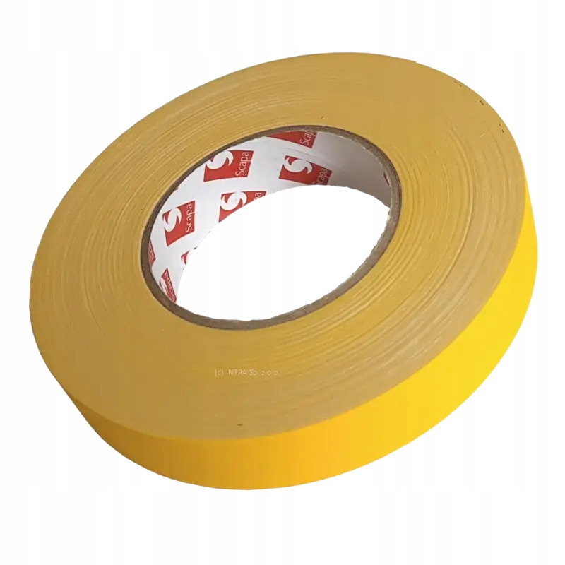 Páska 3101 25 mm/50 m, žluté impregnované plátno s silným bezstopovým lepidlem