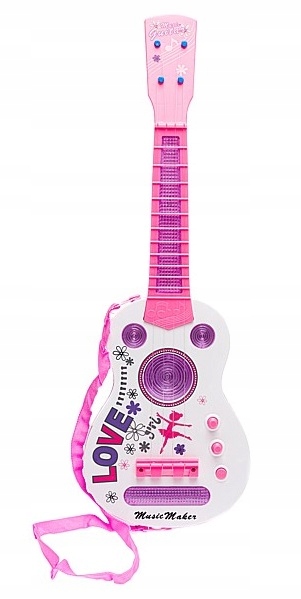 GITARA DLA DZIECI ŚWIATŁO DŹWIĘK 7696 Płeć chłopcy dziewczynki