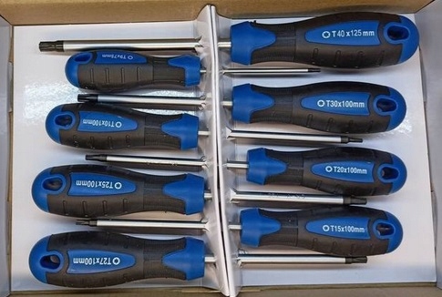 Zestaw wkrętaków TORX T9 - T40 8szt JOBIextra XT078