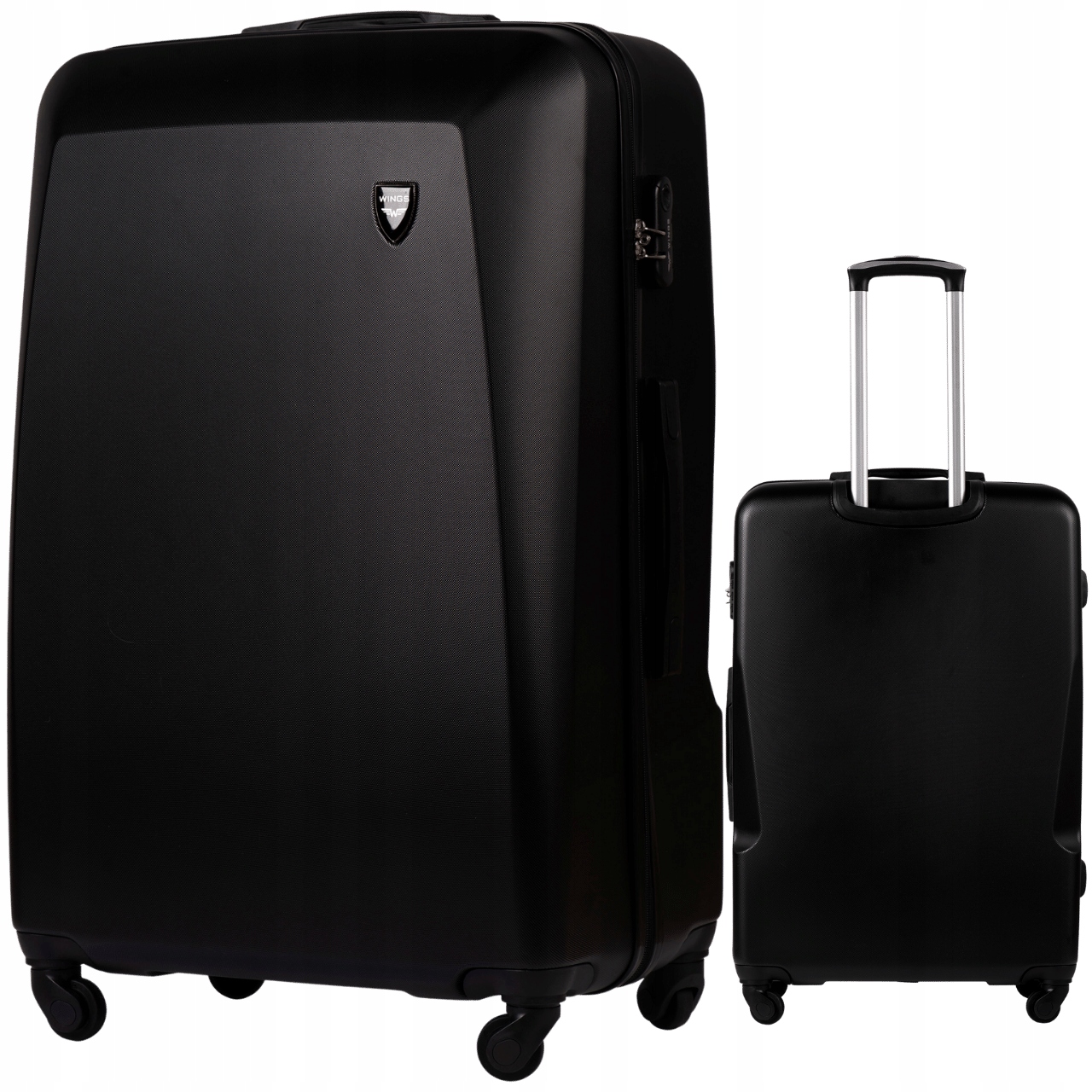 Velký XXL cestovní kufr Abs+ Prostorný, odolný, 4 kolečka 28 palců Wings
