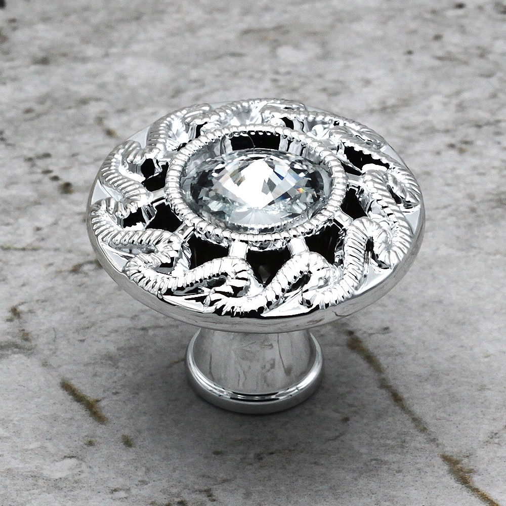 GAŁKA MEBLOWA UCHWYT GAŁKA DO MEBLI CHROM KRYSZTAŁ Kod producenta 0004233