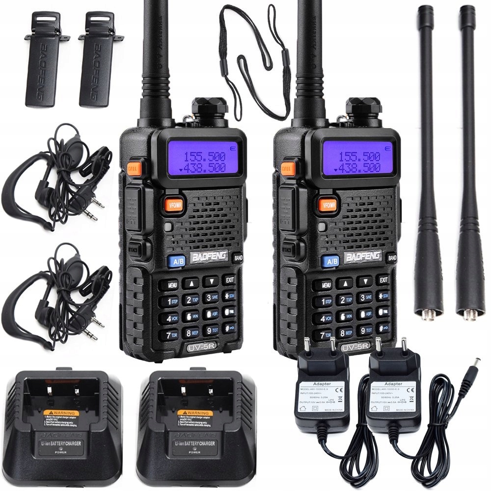 Krótkofalówka 2× Baofeng P51UV UV-5R Usb-c 5W by Mrpl Radiotelefon Skaner