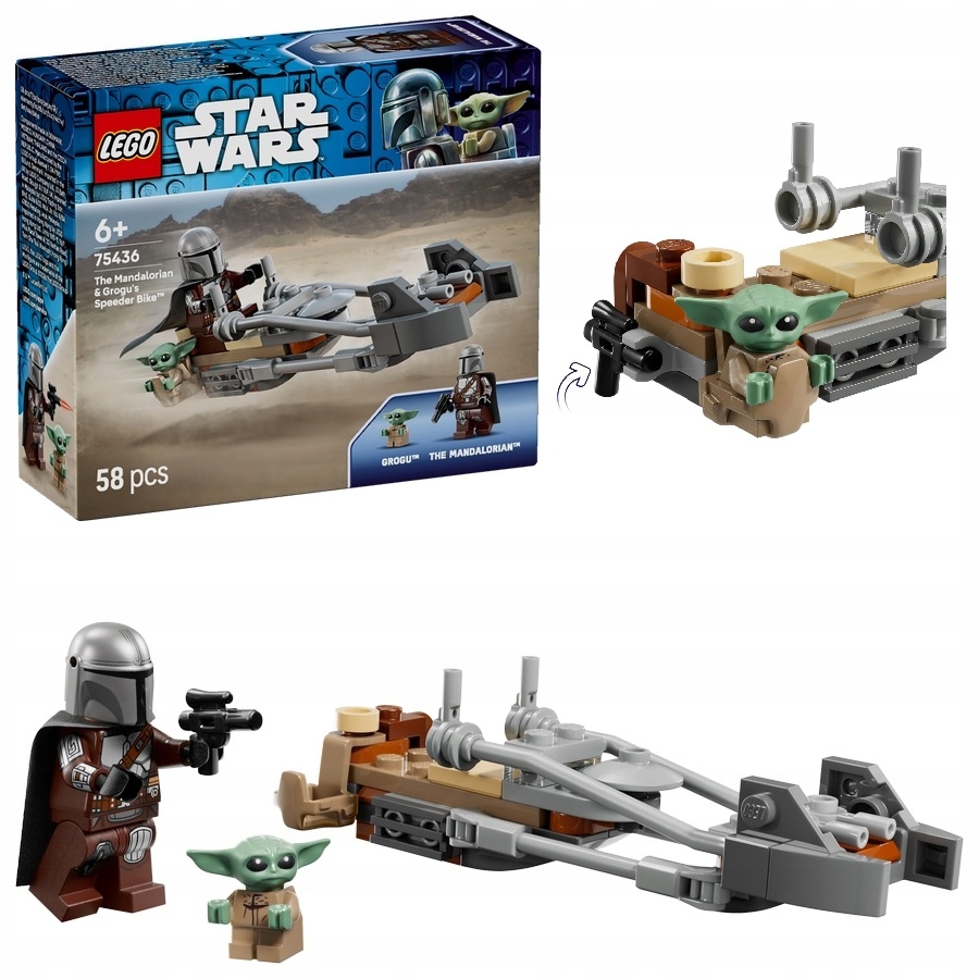 LEGO STAR WARS 75436 ŚMIGACZ MANDALORIANINA I GROGU + KATALOG W WERSJI PDF