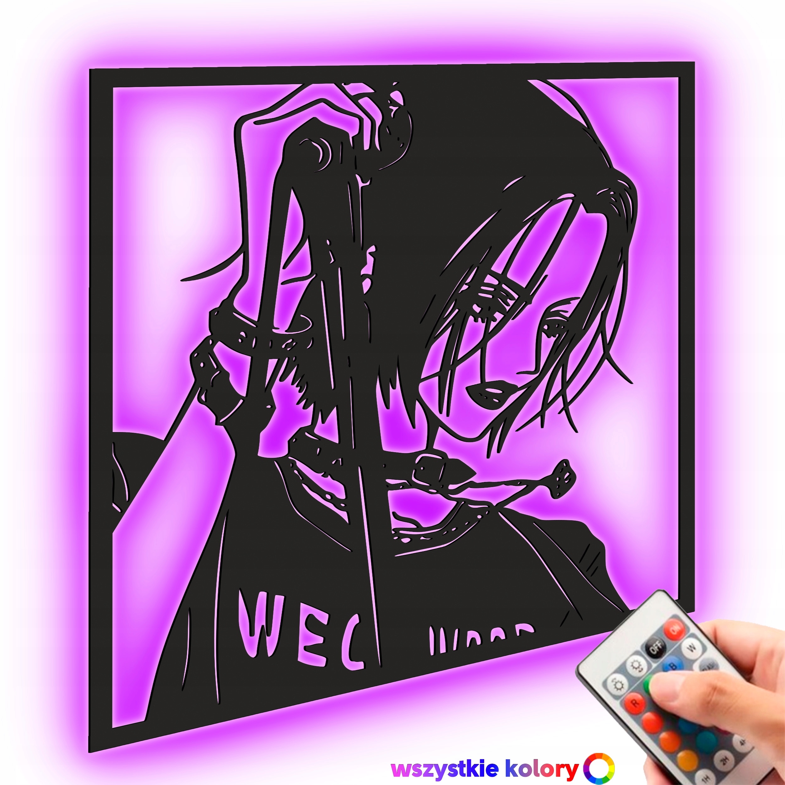 Dřevěný obraz Dívka Zpěvačka Nástěnná Dekorace Noční Lampa Led