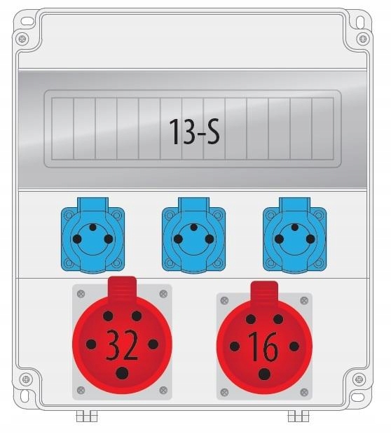 Rozvaděč R-box Lux 320R 1x16A/5P 1x32A/5P 3x230V 13S B.18.320-9