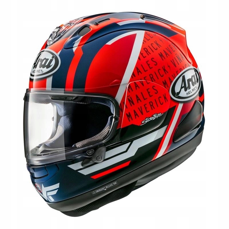 Helma Arai RX-7V Evo Maverick červená modrá biela čierna Darčeky