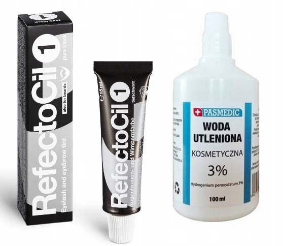 

Zestaw Refectocil henna czarna 15ml woda utleniona