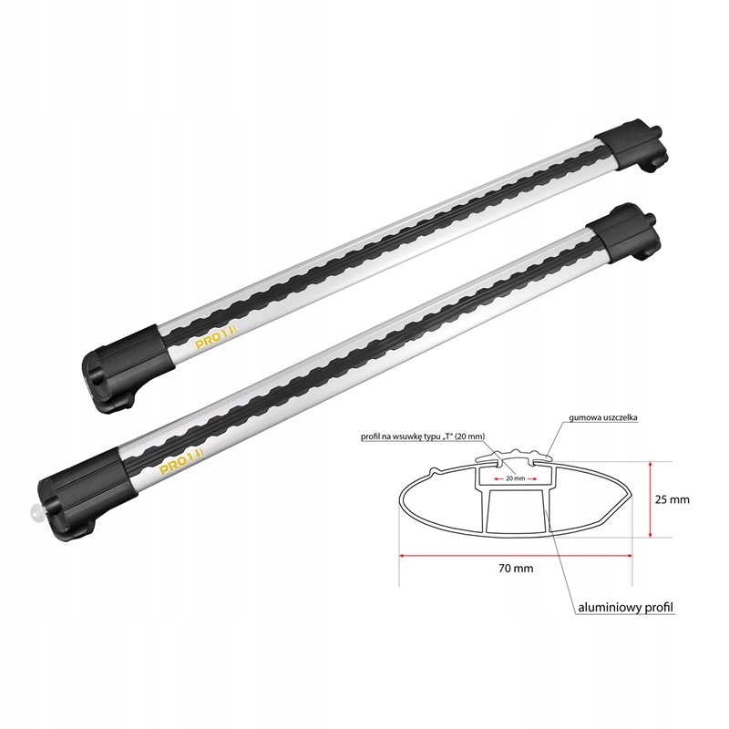 BAGAZNIK NA RELINGI ZINTEGROWANE TURTLE AIR 2 Color black