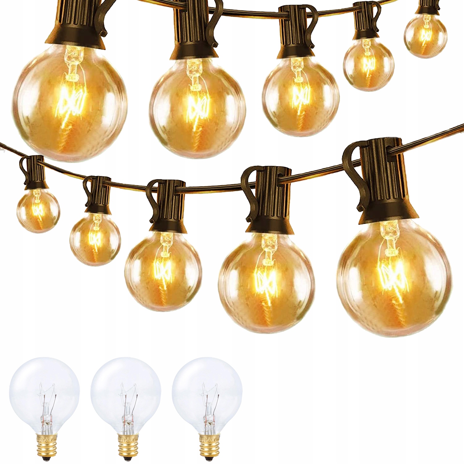 

9.2M Girlandy Łańcuch Lampki ogrodowa 30 żarówki