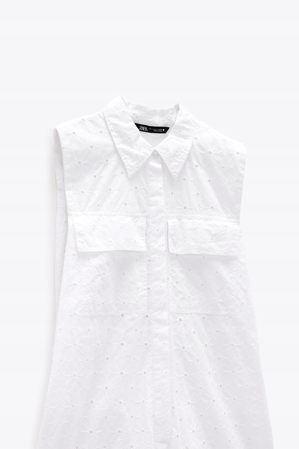 

Kombinezon Zara Eyelet Jumpsuit damski biały r. L