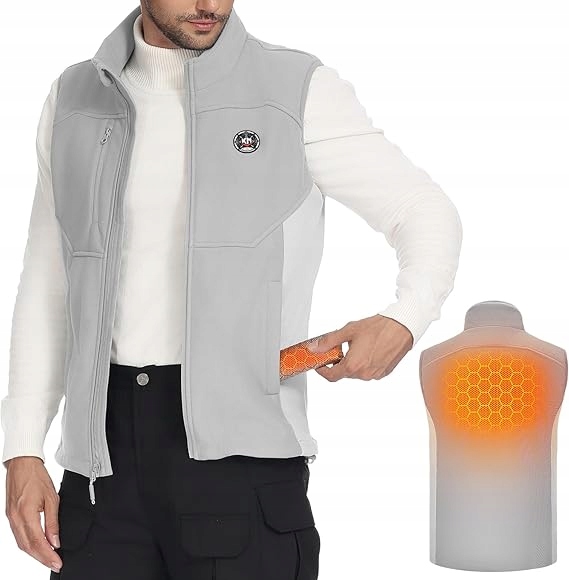 Kamizelka grzewcza Kemimoto, 10000 mAh, 4 strefy grzewcze, Rozmówca XL
