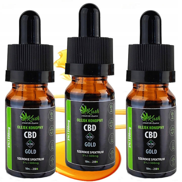 

Olejek Konopny Kush Cbd Gold 5% 1500 mg 3x 10ml