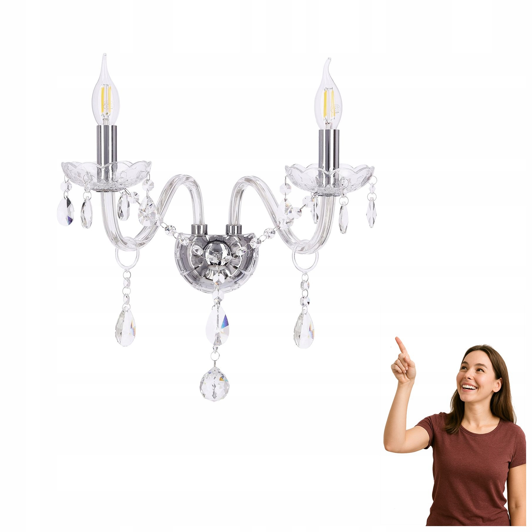 Nástenné svietidlo Cristallo 22-30276 Candellux