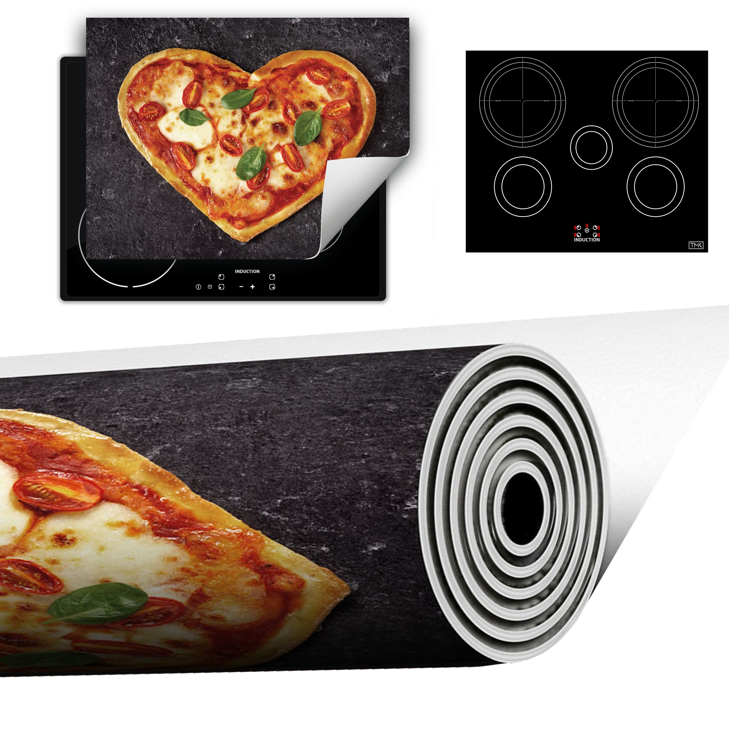 Vinylová Podložka Do Kuchyně Více Místa 70x52 břidlice pizza