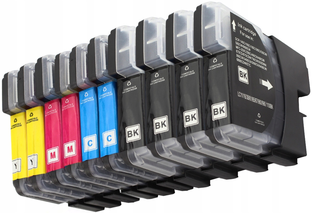 

10x Tusz LC980 Do Brother DCP-145C 165C 195C 375CW