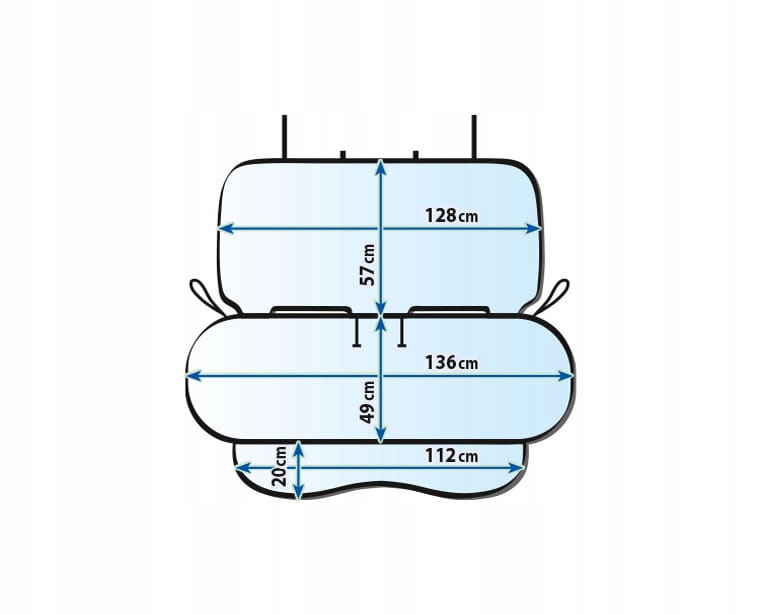 Levně 072 892_B Podložka Na Zadní Sedadlo Junior Duo