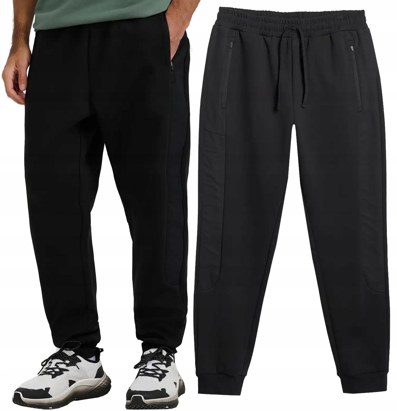 Pánské Desové Kalhoty 4F Sportovní Joggerové Kapsy Na Zip Černé XL