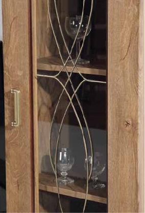 Witryna jednodrzwiowa TADEUSZ T10- DĄB STULETNI Głębokość mebla 44 cm