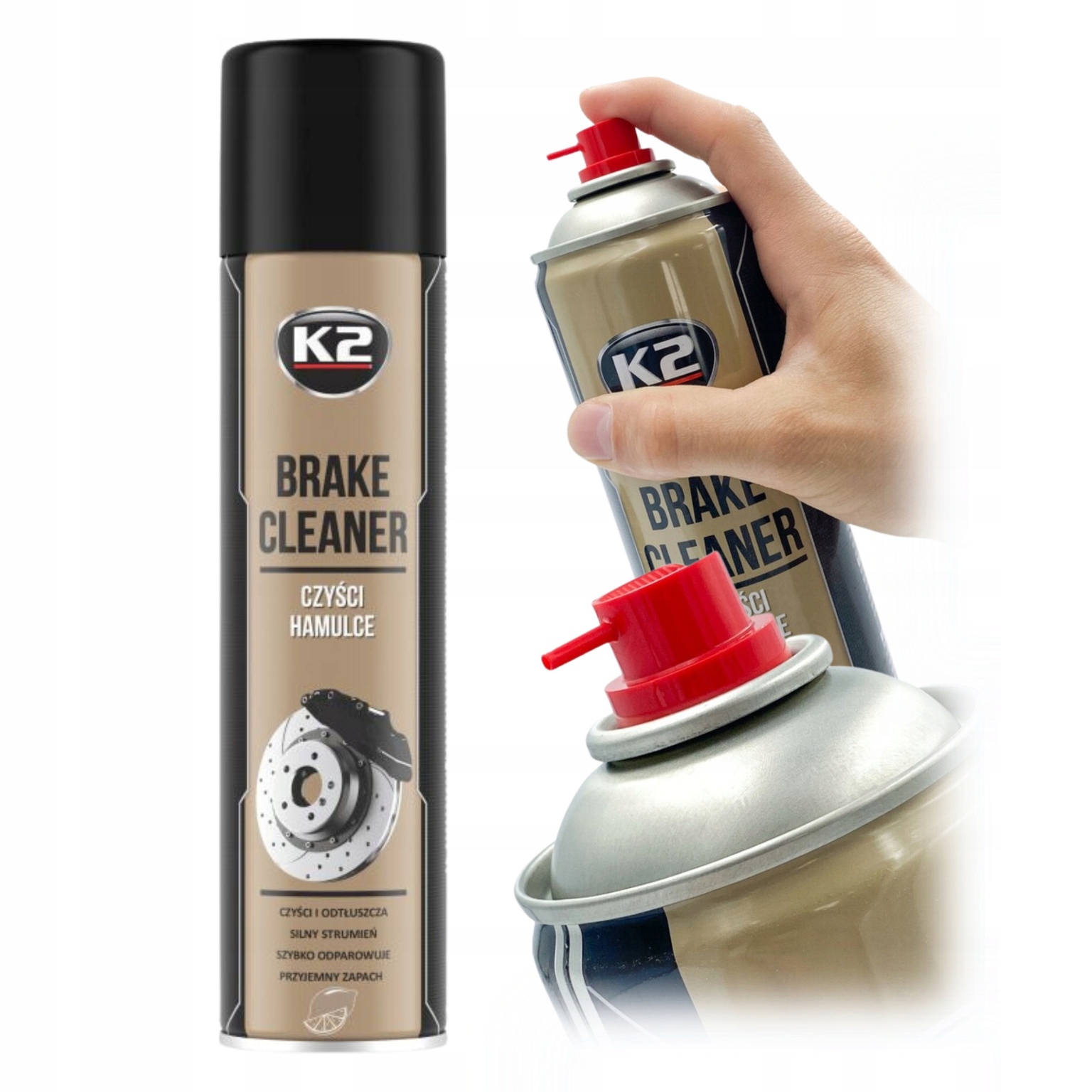 K2 Brake Cleaner Odtłuszczacz Zmywacz Czyszczenia Do Hamulców Tarcz 600 ML