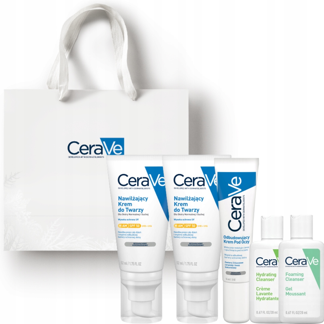 Zestaw prezentowy CeraVe Krem do Twarzy Spf 50 x2, Krem pod Oczy