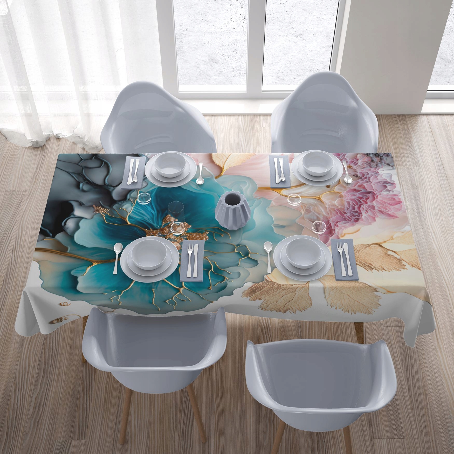 OBRUS PLAMOODPORNY 140X220 GŁADKI MATOWY GRUBY 138 Długość 220 cm