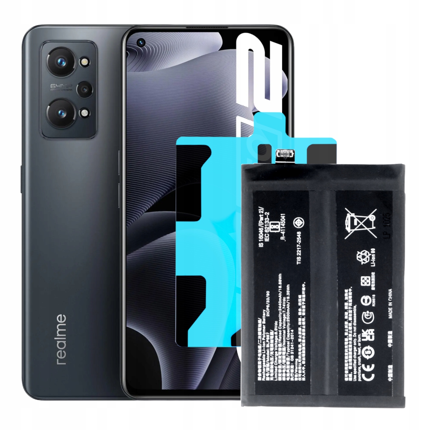 Baterie Akumulátor pro Oppo Realme Gt Neo 2 BLP887 4880mAh montážní páska