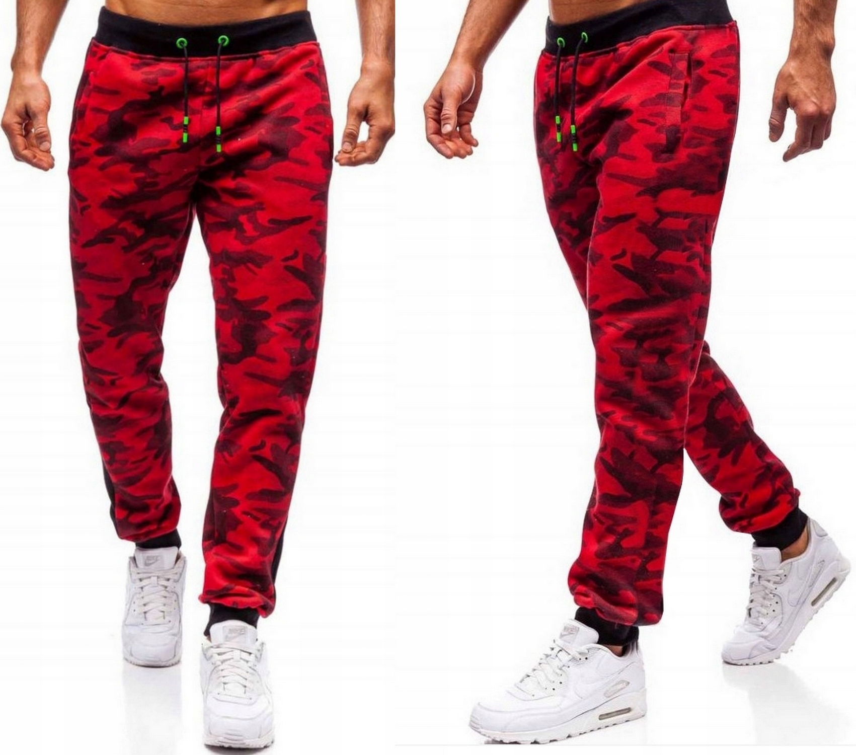 DRESOWE MĘSKIE SPODNIE DRESY KOLORY Kolor czerwony