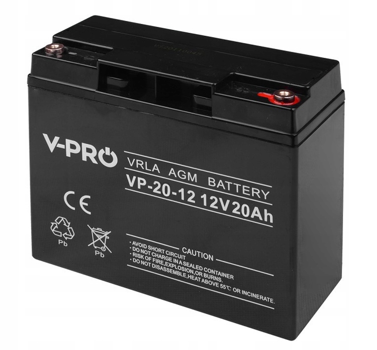 

Akumulator Agm Vpro 12V 20Ah Vrla Bezobsługowy Pro