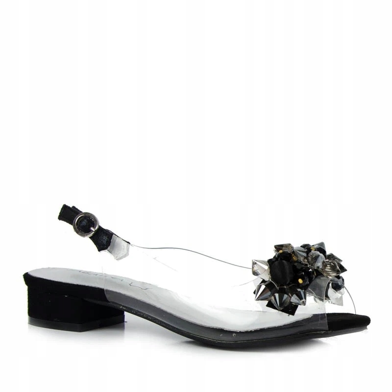 Sabatina 380-9 Černé Transparentní Sandály 37