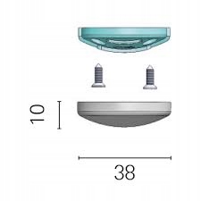 LAMPA KOKPIT. LED-ELETRA-T 38X31X10 BIAŁE ŚWIATŁO Marka inny