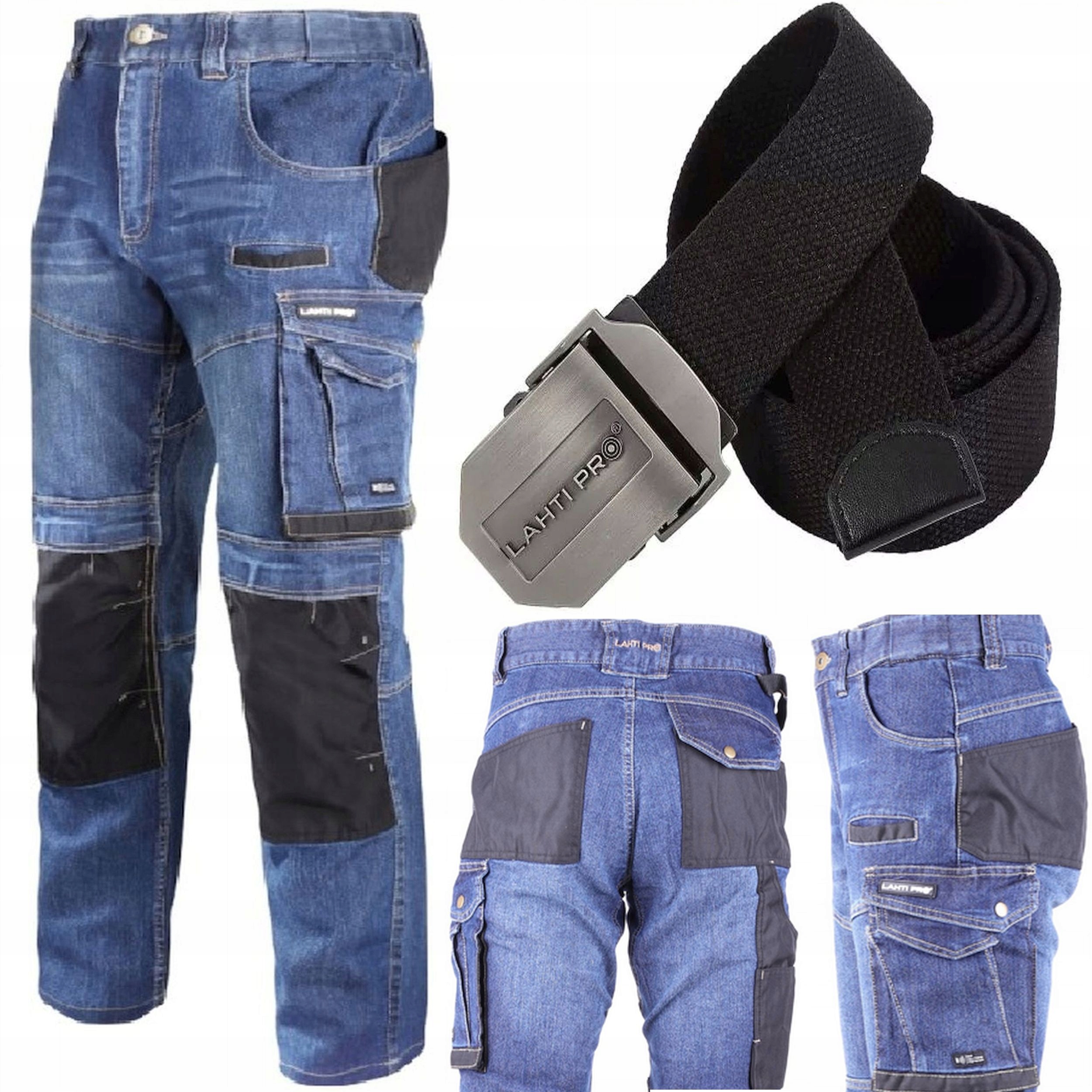 

Lahti Pro Spodnie robocze jeans roz. S Pasek