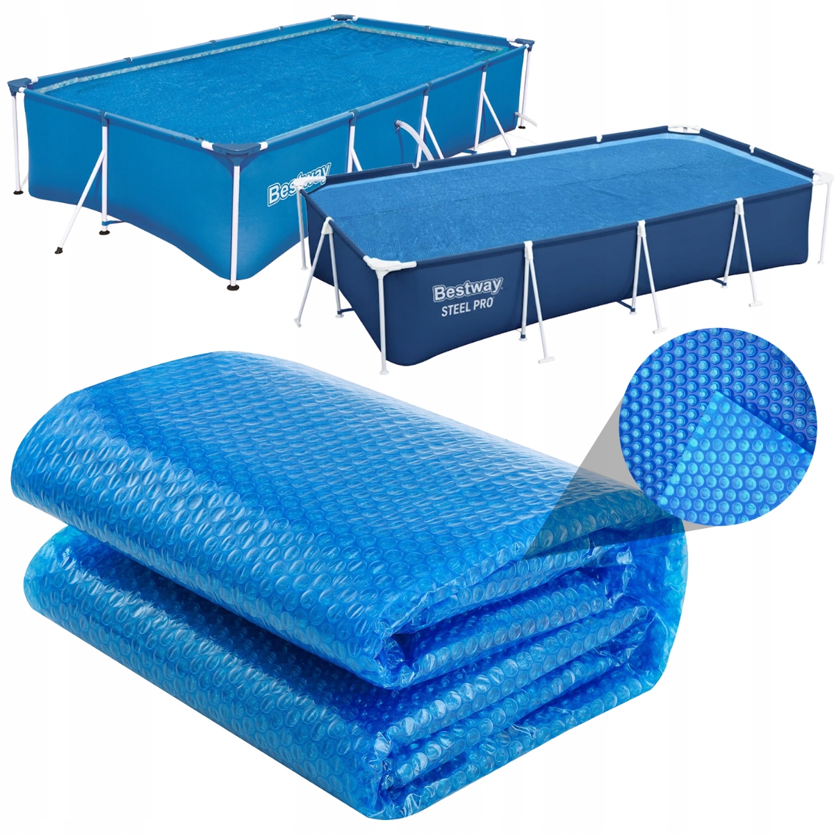 Solární topný panel Mata fola na bazén Bestway Steel Pro 400x211x81 cm