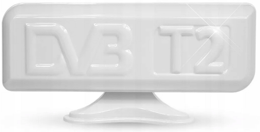 Najmocniejsza Antena DVB-T2 Pokojowa Alpha +45db MUX8 Filtr Premium Biała